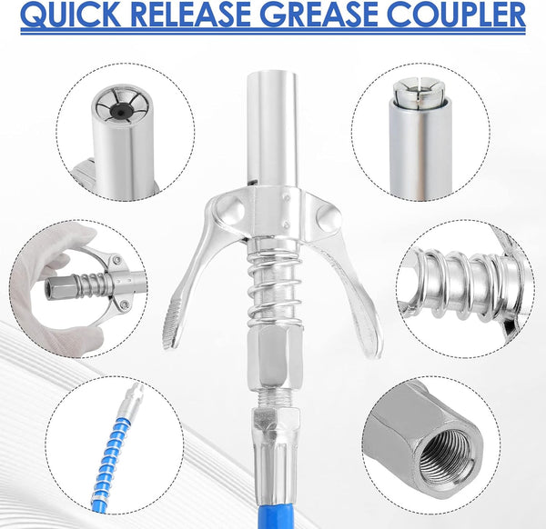 Grease Gun Coupler with 30cm Hose