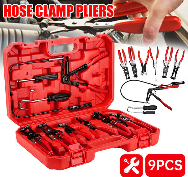 Hose Clamp Clip Plier Kit Red