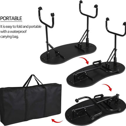 Folding Manicure Table Black