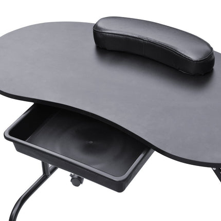 Folding Manicure Table Black
