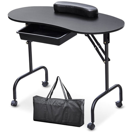 Folding Manicure Table Black