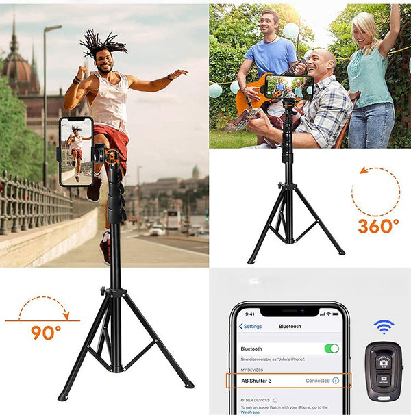 Phone Tripod with Remote and Phone Holder