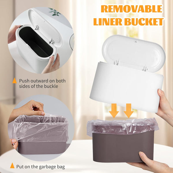 Desktop Mini Trash Can with Lid