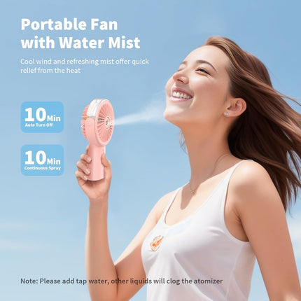 Portable Misting Fan Handheld Fan - salelink.co.nz