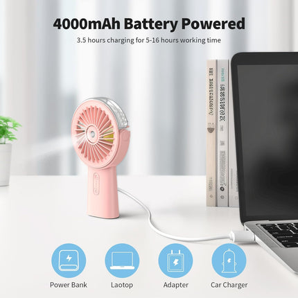 Portable Misting Fan Handheld Fan - salelink.co.nz