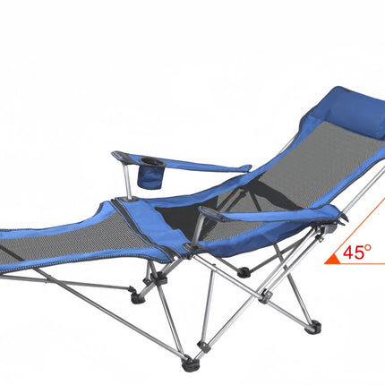 Reclining Camping Chair with Footrest - salelink.co.nz