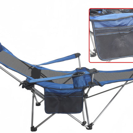 Reclining Camping Chair with Footrest - salelink.co.nz