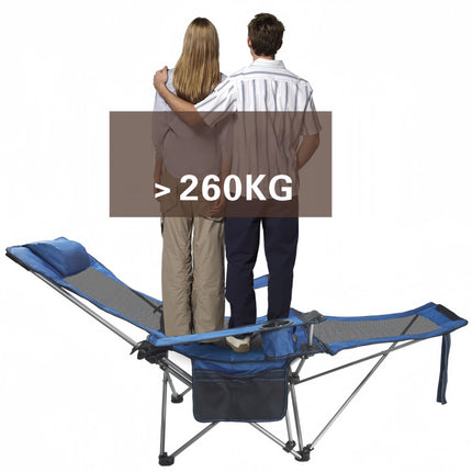 Reclining Camping Chair with Footrest - salelink.co.nz