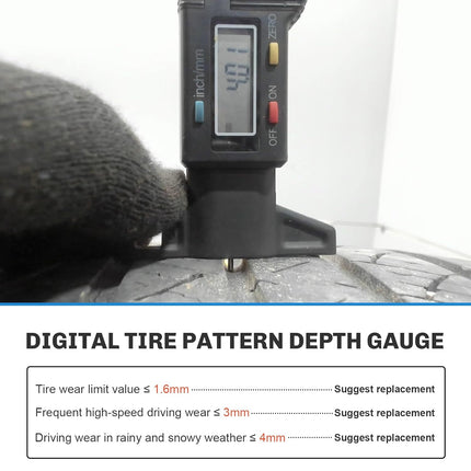 Tyre Tread Depth Gauge Portable Tread Depth Tester