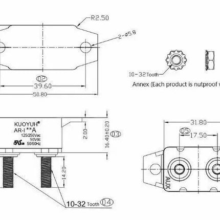 AR-40A Auto-Reset Car Circuit Breaker with Safety Cover