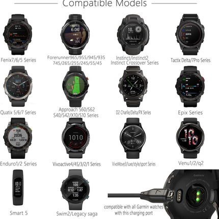 USB C Garmin Watch Charger Cable