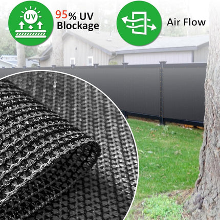 180GSM Privacy Fence Screen Black 1Mx3M - salelink.co.nz