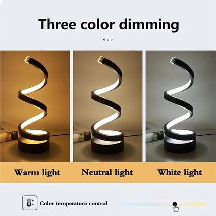 Spiral LED Table Lamp - salelink.co.nz