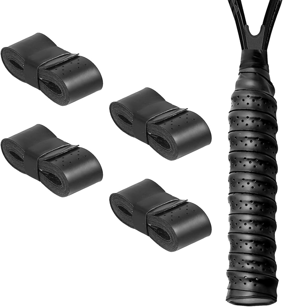 4Pcs Tennis Racket Grip Tapes black