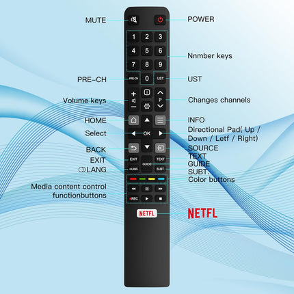 Replacement TCL TV Remote Control