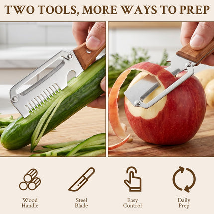 2Pcs Multi-Functional Vegetable Peeler for Kitchen