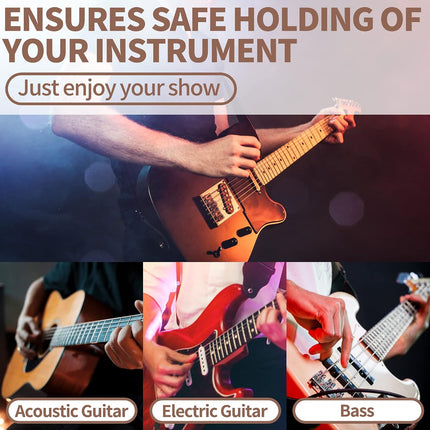 Guitar Strap Set Acoustic Electric Bass with Picks Holder & Strap Lock