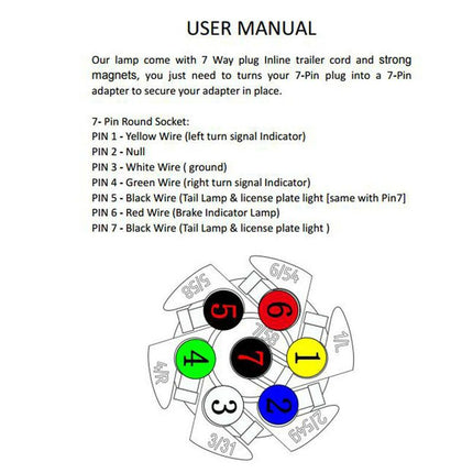 Magnetic LED Trailer Light Kit with 7 Pin Plug - salelink.co.nz