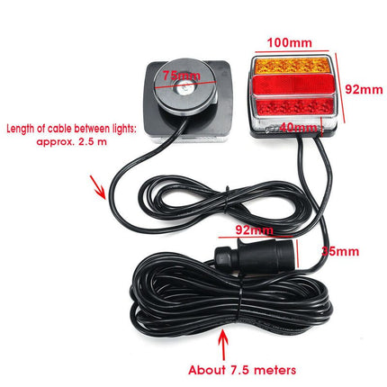 Magnetic LED Trailer Light Kit with 7 Pin Plug - salelink.co.nz