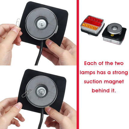 Magnetic LED Trailer Light Kit with 7 Pin Plug - salelink.co.nz