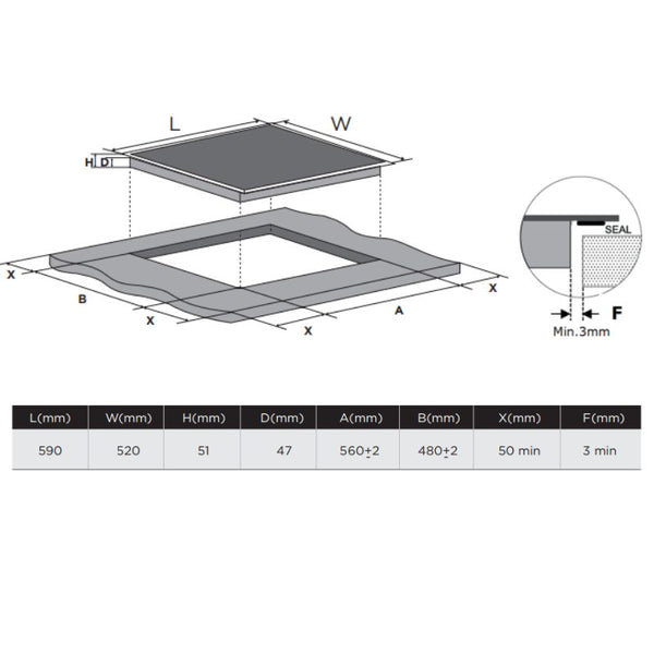 Midea 60cm Ceramic hob Touch Control