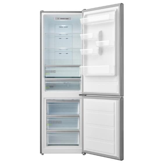 Midea 321L Bottom Mount Fridge Freezer Stainless Steel