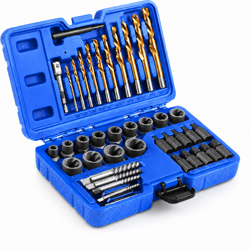 40pcs Damaged/Rounded Bolt Nut Stud Screw Remover/Extractor Set
