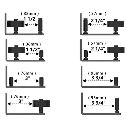 Barn Door Hardware Bottom Floor Guide Stay Roller Adjustable Wall Sliding Tool - salelink.co.nz
