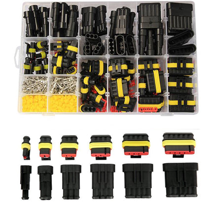 352pcs Waterproof Car Auto Electrical Wire Connector Plug 1-4 Pin Way Plug Kit - salelink.co.nz