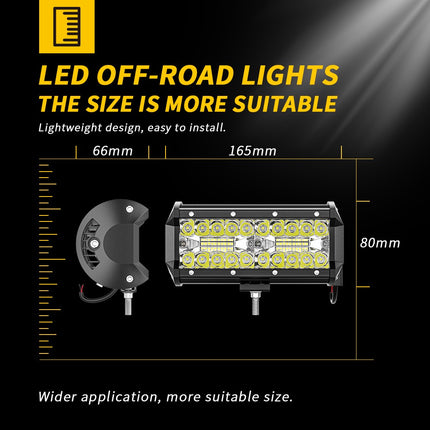 Pair 6Inch Led Work Light Bar Spot Flood Offroad Driving 4Wd 4X4 Reverse