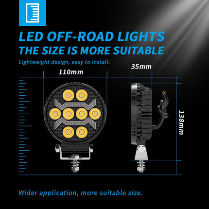 LED Work Light Spotlight with Daytime Running Light