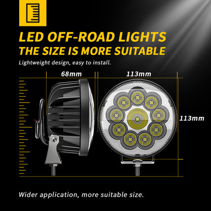 2PCS LED Work Light Bar Flood Spot Lights Driving Lamps