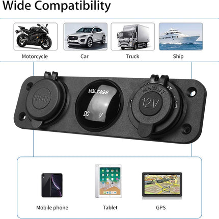 12V Car Charger Socket Panel
