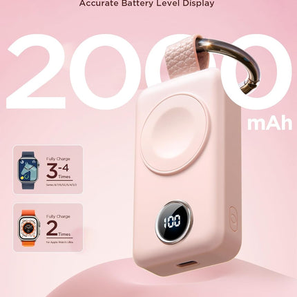 JOYROOM 2000mAh Wireless Charger For Apple Watch Pink