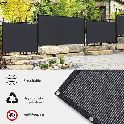 180GSM Privacy Fence Screen Black 1Mx3M - salelink.co.nz
