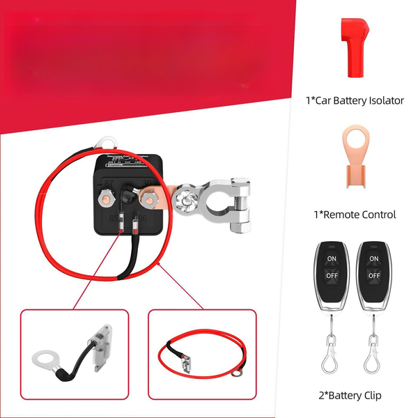 Wireless Remote Car Battery Disconnect Cut off Switch Isolator