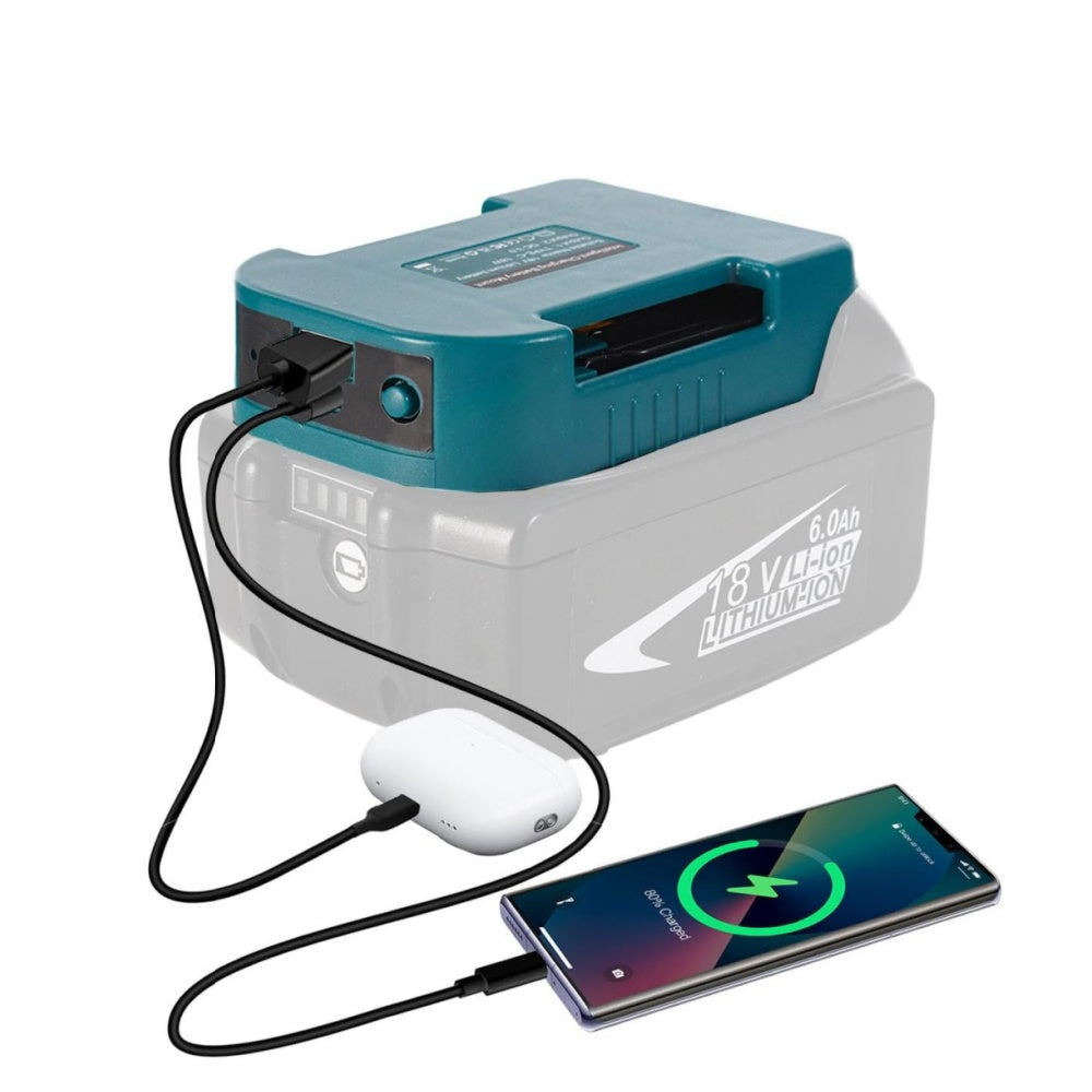 USB 30W Type-C Fast Charger Adapter for Makita 18V Battery