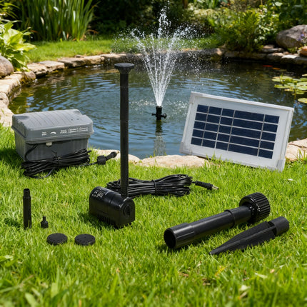 Solar Fountain Pump with Backup Battery - salelink.co.nz