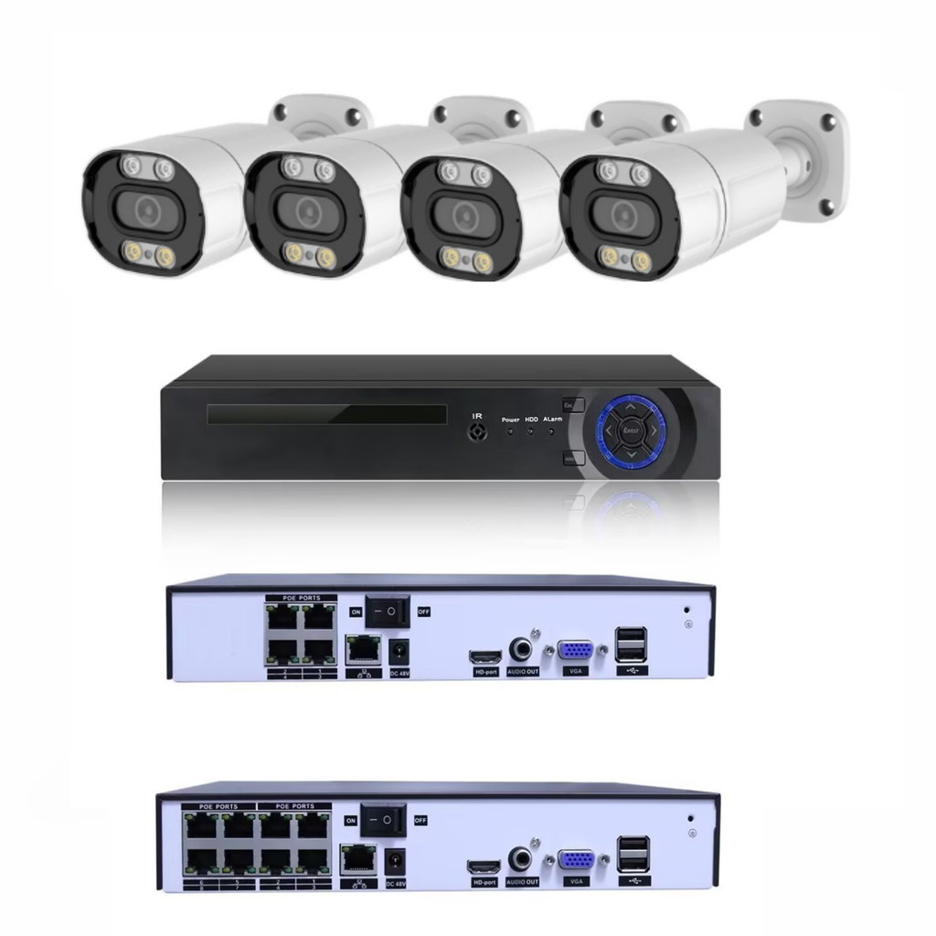 4CH POE Home Night Vision Security Camera System