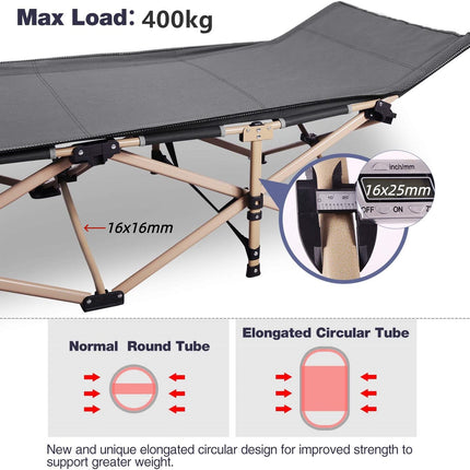 Folding Camping Stretcher Bed 190x71x36cm