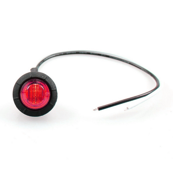 10X Round Marker Lights Red LED Truck Trailer Side Clearance Indicators Light