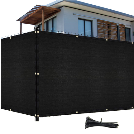 180GSM Privacy Fence Screen Black 1Mx3M - salelink.co.nz