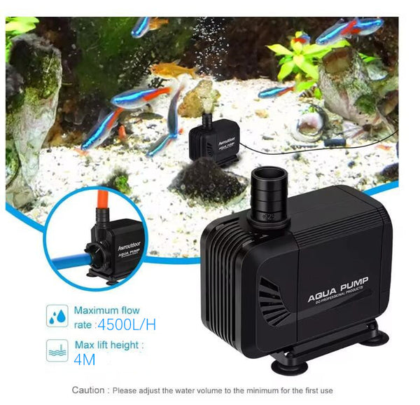 4500L/H Water Pump Fountain Fish Tank Pond Aquarium Pump