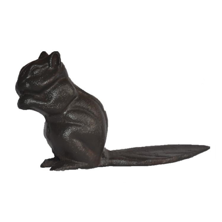 Squirrel Chipmunk Door Stopper Cast Iron