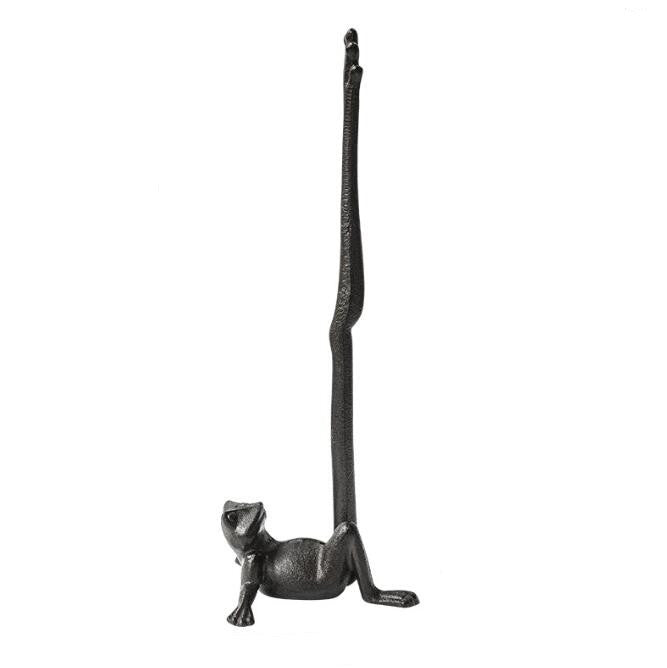 Toilet Paper Holder Cast Iron Frog Towel Stand