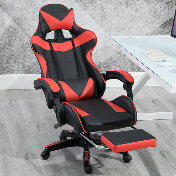 Gaming Chair with Headrest Footrest and Lumbar Support