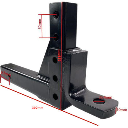 Adjustable Towbar Tow Bar Ball Mount Hitch Towing Trailer 4WD Car 5000lbs - salelink.co.nz