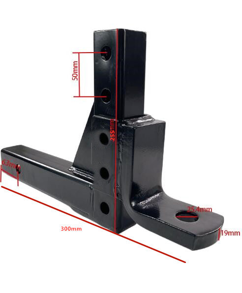 Adjustable Towbar Tow Bar Ball Mount Hitch Towing Trailer 4WD Car 5000lbs - salelink.co.nz