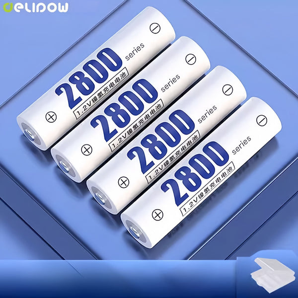 4Pcs AAA Rechargeable Batteries 2800mAh