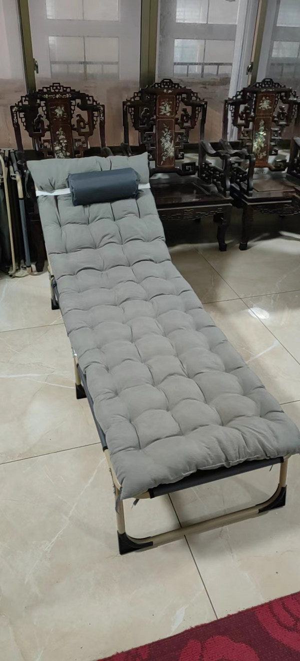 Folding Bed with Mattress and Headrest